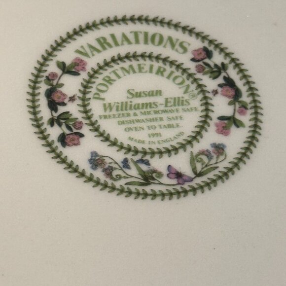 Portmeirion Botanic Garden Saucers (5) + 3 Cups Chipped | Floral Variation - Picture 8 of 12